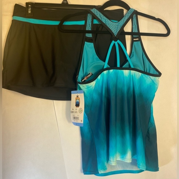 ZeroXposur 2 Piece Tankini & Swim Skort Swimsuit Set Women’s Size Large - Picture 4 of 13